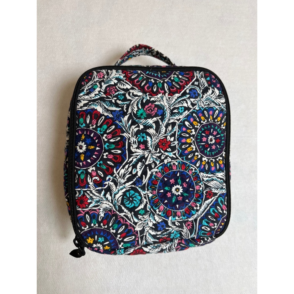 Vera Bradley Boho Quilted Floral Lunch Bag Kaleidoscope Medallion Pattern